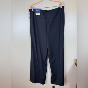 Old Navy Womens Wide Leg Pull On Pants Black NWT XL Powersoft Go Dry Casual